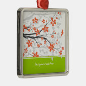 Ornement de fleurs de magnolia vert de chaux orang (Droite)