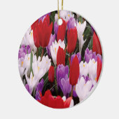 Ornement de fleurs de tulipes colorées (Gauche)