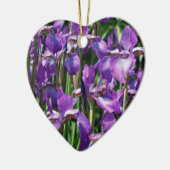 Ornement de fleurs d'Irises à poils violets (Gauche)