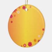 Ornement de fleurs orange (Gauche)