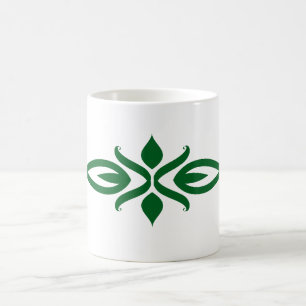 Ornement de fleurs Silhouette Café Mug