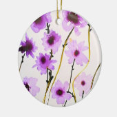 Ornement de fleurs violettes (Gauche)