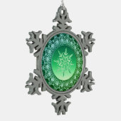 Ornement de flocage vert de glace (Gauche)