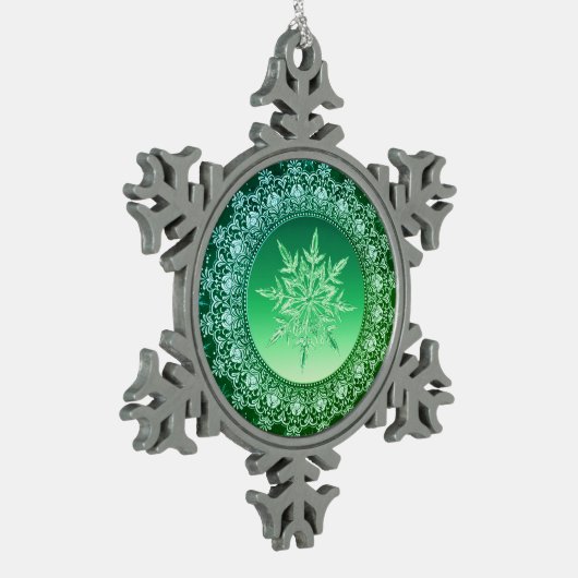 Ornement de flocage vert de glace (Gauche)