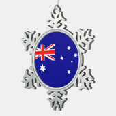 Ornement de flocon de neige avec drapeau australie (Vue impression)