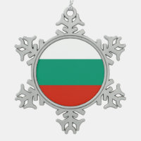 Ornement de flocon de neige avec drapeau de Bulgar