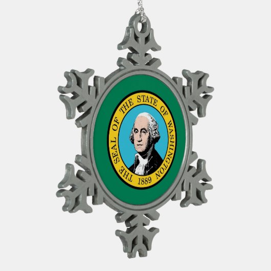 Ornement de flocon de neige avec drapeau de l'État (Gauche)