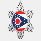 Ornement de flocon de neige avec drapeau de l'Ohio (Vue impression)