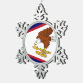 Ornement de flocon de neige avec drapeau des Samoa (Vue impression)