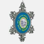 Ornement de flocon de neige avec drapeau du Dakota (Gauche)