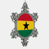 Ornement de flocon de neige avec drapeau du Ghana (Gauche)