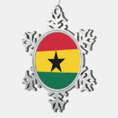 Ornement de flocon de neige avec drapeau du Ghana (Vue impression)