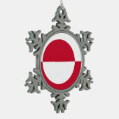 Ornement de flocon de neige avec drapeau du Groenl (Gauche)