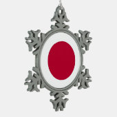 Ornement de flocon de neige avec drapeau du Japon (Gauche)