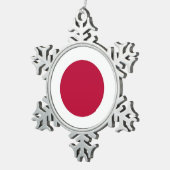 Ornement de flocon de neige avec drapeau du Japon (Vue impression)