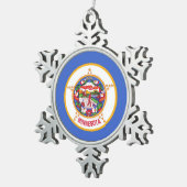 Ornement de flocon de neige avec drapeau du Minnes (Vue impression)