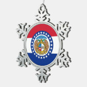 Ornement de flocon de neige avec drapeau du Missou (Vue impression)