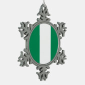 Ornement de flocon de neige avec drapeau du Nigeri (Gauche)