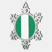 Ornement de flocon de neige avec drapeau du Nigeri (Vue impression)