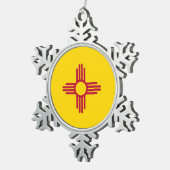 Ornement de flocon de neige avec drapeau du Nouvea (Vue impression)