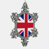 Ornement de flocon de neige avec drapeau du Royaum (Gauche)