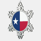 Ornement de flocon de neige avec drapeau du Texas (Vue impression)