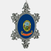 Ornement de flocon de neige avec drapeau Idaho (Gauche)
