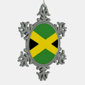 Ornement de flocon de neige avec drapeau jamaïcain (Gauche)