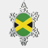 Ornement de flocon de neige avec drapeau jamaïcain (Vue impression)