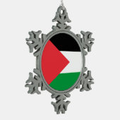 Ornement de flocon de neige avec drapeau palestini (Gauche)