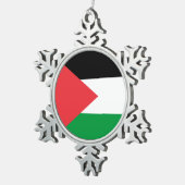 Ornement de flocon de neige avec drapeau palestini (Vue impression)