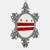 Ornement de flocon de neige avec drapeau Washingto (Gauche)