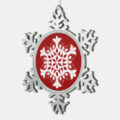 Ornement de flocon de neige blanc (Vue impression)