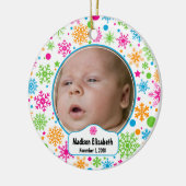 Ornement de flocon de neige coloré (Gauche)