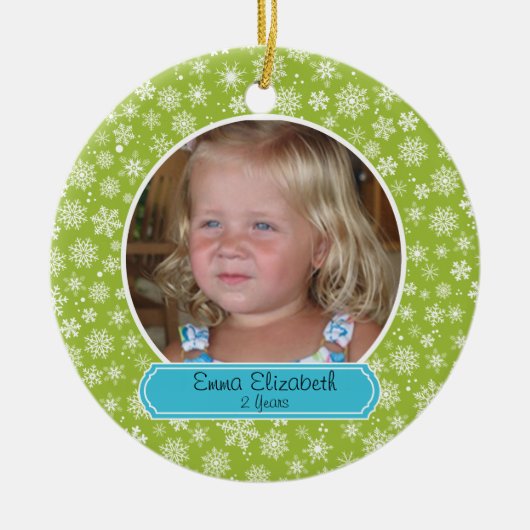 Ornement de flocon de neige coloré (Devant)