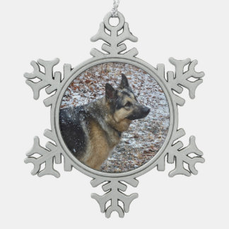 Ornement de flocon de neige de berger allemand