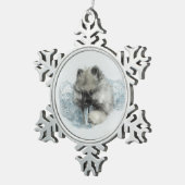 Ornement de flocon de neige de chiot de Keeshond (Vue impression)