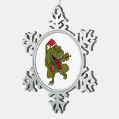 Ornement de flocon de neige de dinosaure de Noël (Vue impression)