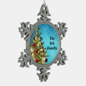 Ornement de flocon de neige de famille (Gauche)