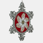 Ornement de flocon de neige de fleur d'huître - (Gauche)