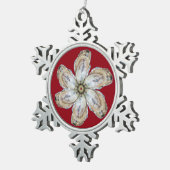 Ornement de flocon de neige de fleur d'huître - (Vue impression)