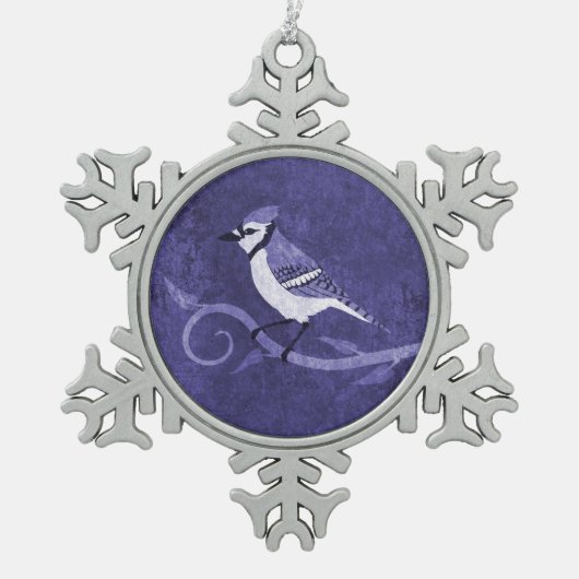 Ornement de flocon de neige de geai bleu (Devant)