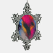 Ornement de flocon de neige "de groupes rouges" (Gauche)