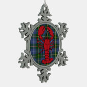 Ornement de flocon de neige de homard de tartan de (Gauche)