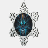 Ornement de flocon de neige de l'art fractal de Pe (Vue impression)