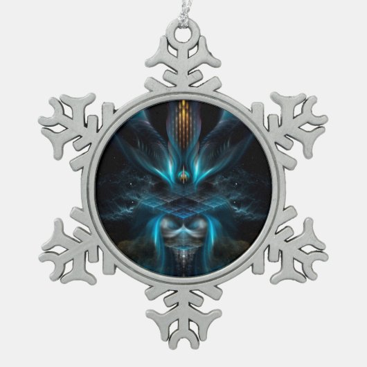 Ornement de flocon de neige de l'art fractal de Pe (Devant)