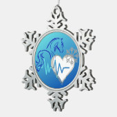 Ornement de flocon de neige de logo d'hiver (Vue impression)