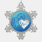 Ornement de flocon de neige de logo d'hiver (Devant)