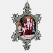 Ornement de flocon de neige de Noël de photo de (Gauche)