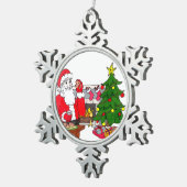 Ornement de flocon de neige de Noël doux (Vue impression)